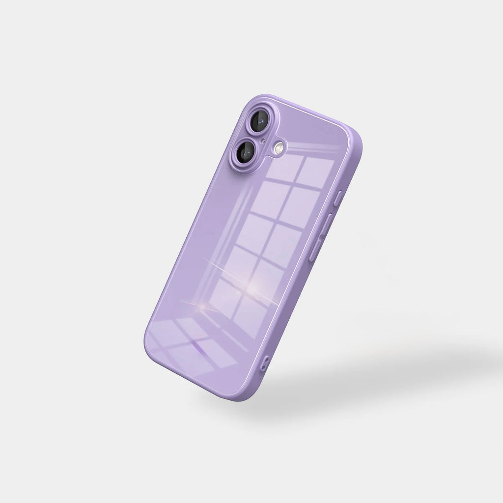 Lily Light Purple Glass Silicone IPhone Case