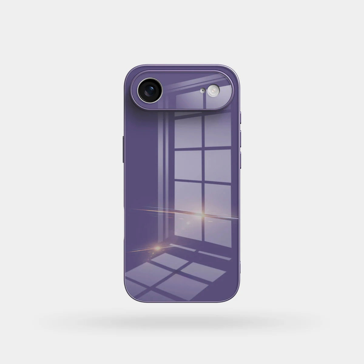 Lily Dark Purple Glass Silicone IPhone Case