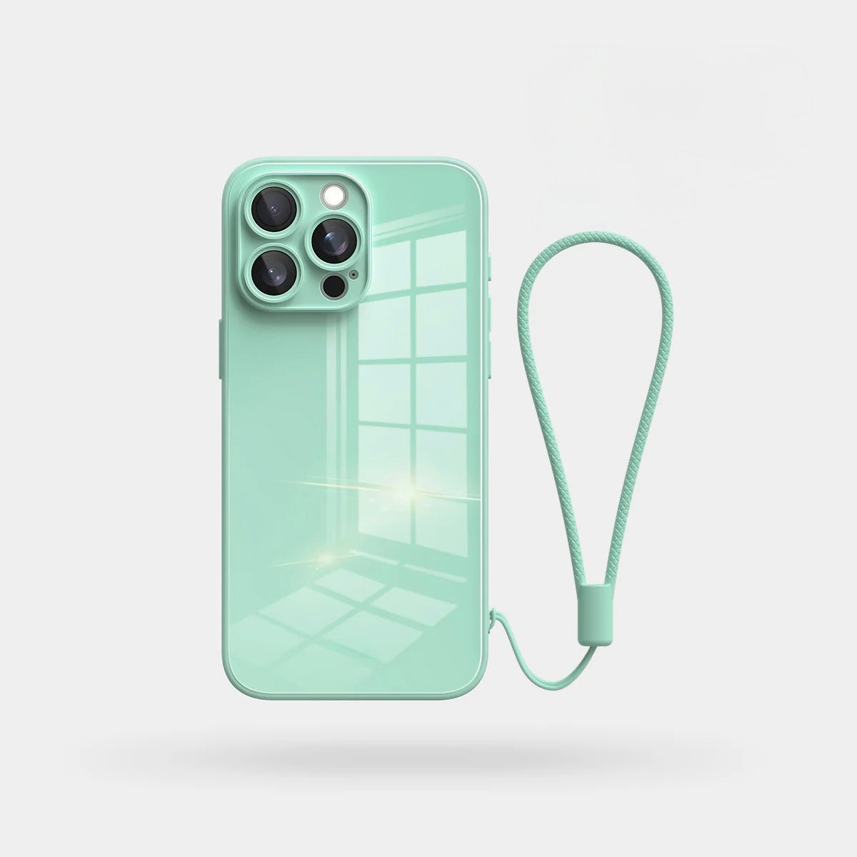Lily Mint Green Glass Silicone IPhone Case