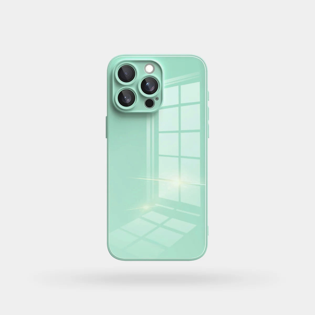 Lily Mint Green Glass Silicone IPhone Case