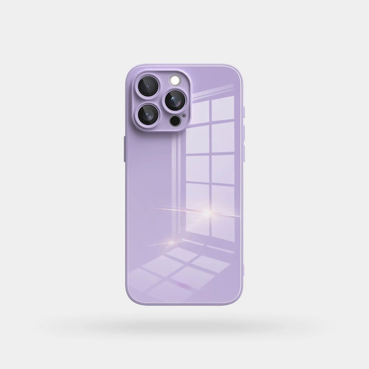 Lily Light Purple Glass Silicone IPhone Case