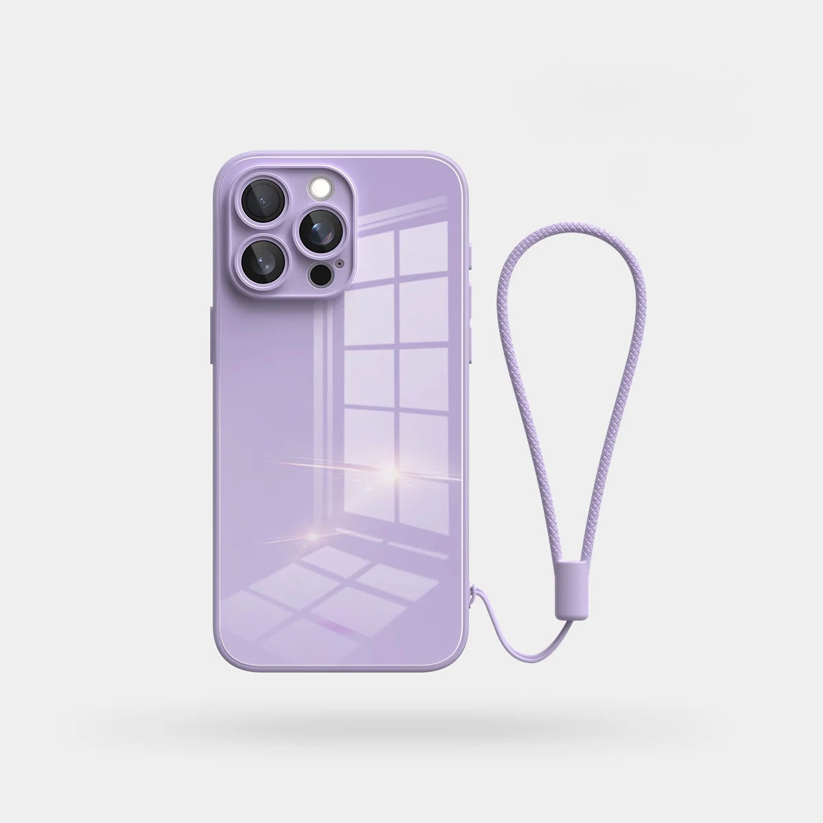 Lily Light Purple Glass Silicone IPhone Case