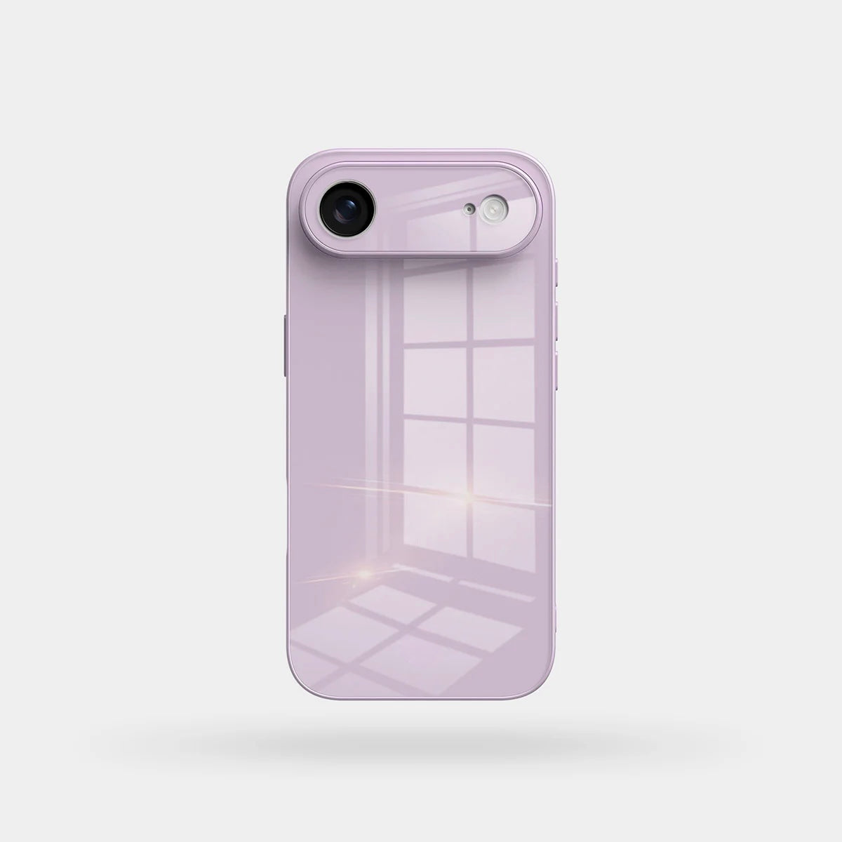 Lily Light Purple Glass Silicone IPhone Case