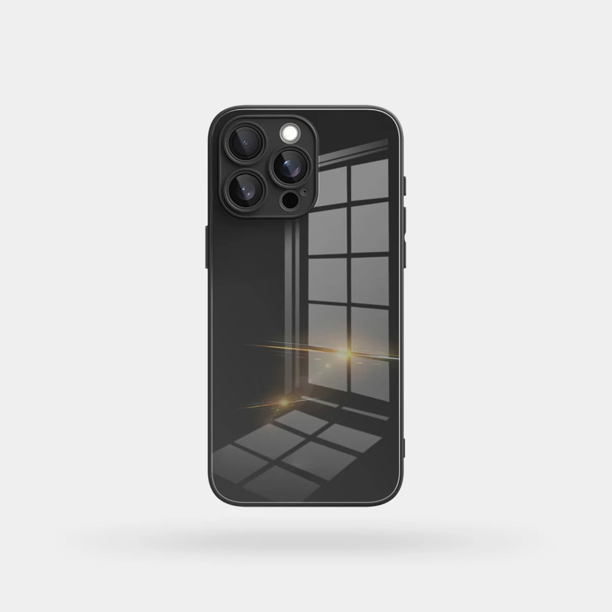 Lily Black Glass Silicone IPhone Case