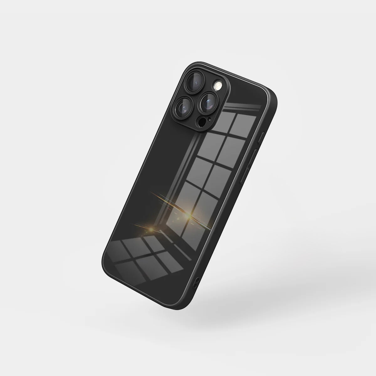 Lily Black Glass Silicone IPhone Case