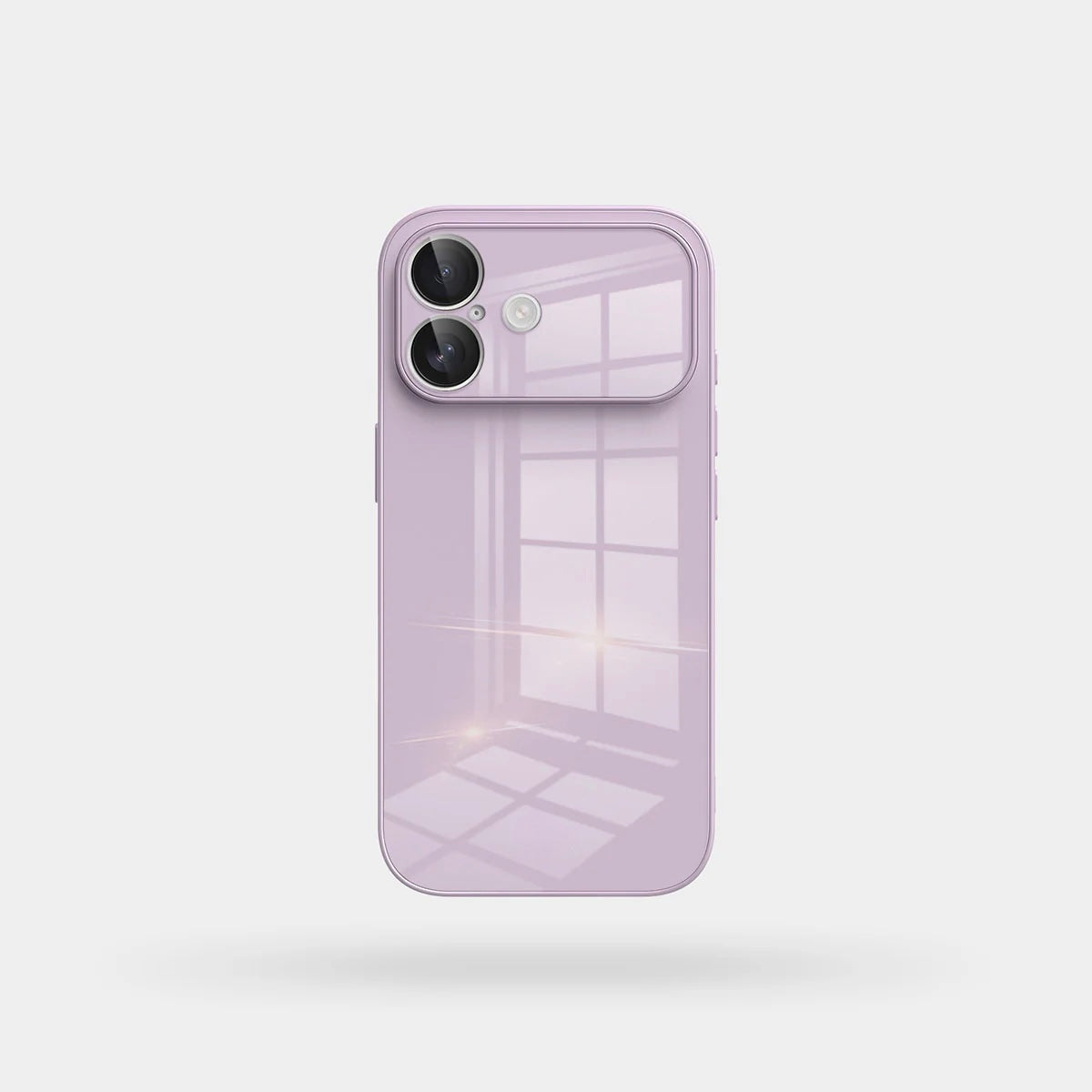 Lily Light Purple Glass Silicone IPhone Case