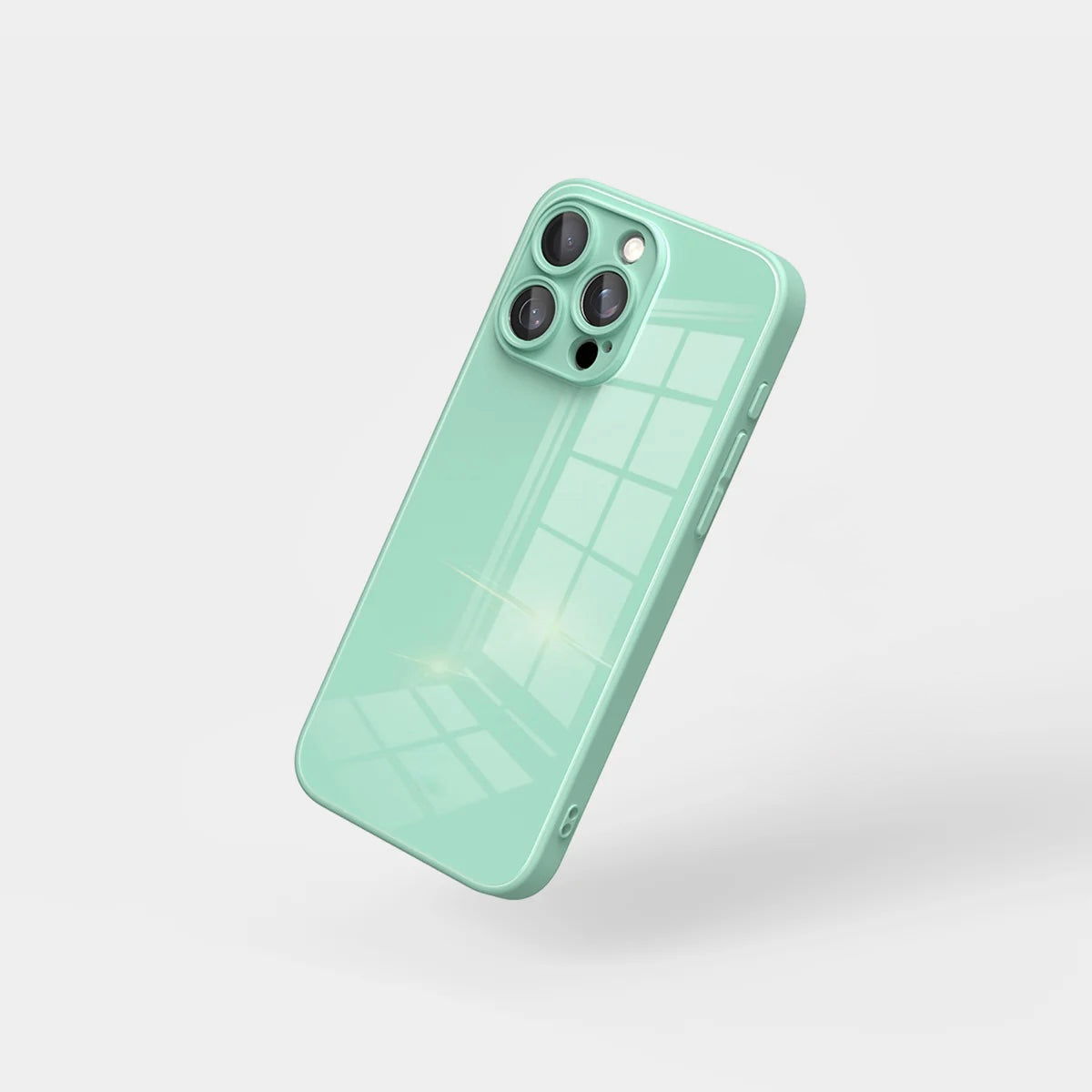 Lily Mint Green Glass Silicone IPhone Case