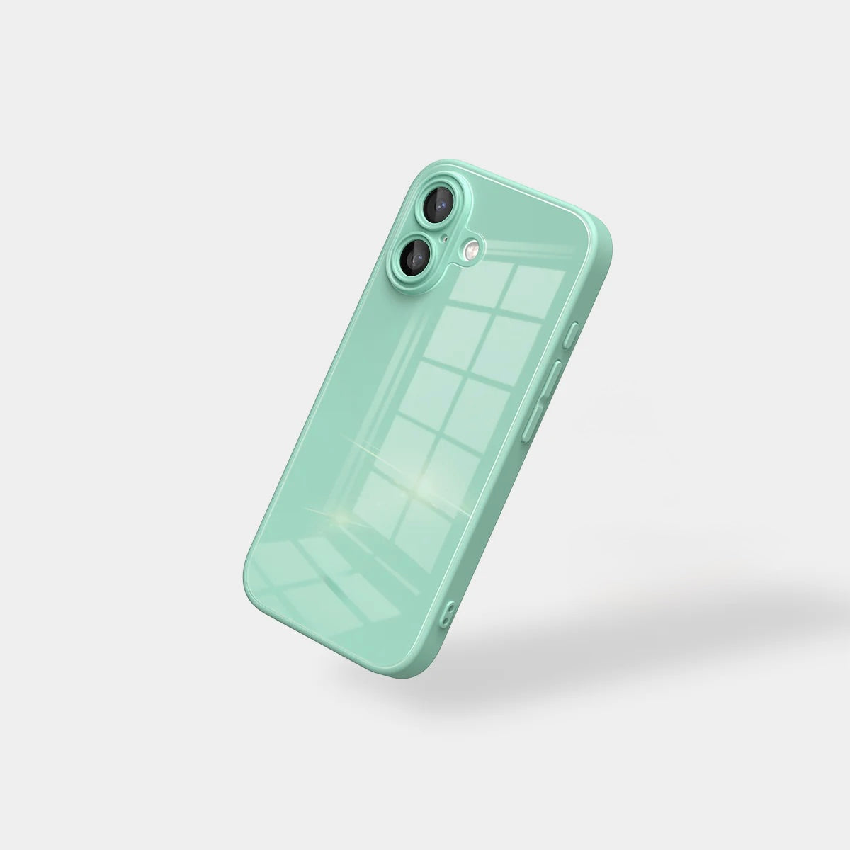 Lily Mint Green Glass Silicone IPhone Case