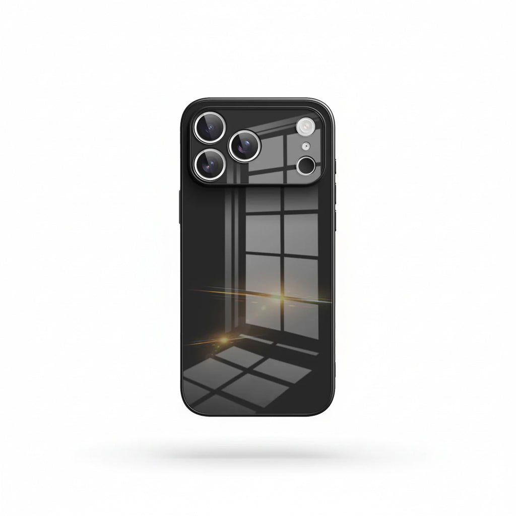 Lily Black Glass Silicone IPhone Case