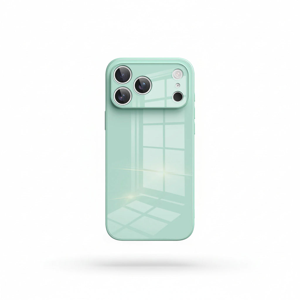 Lily Mint Green Glass Silicone IPhone Case