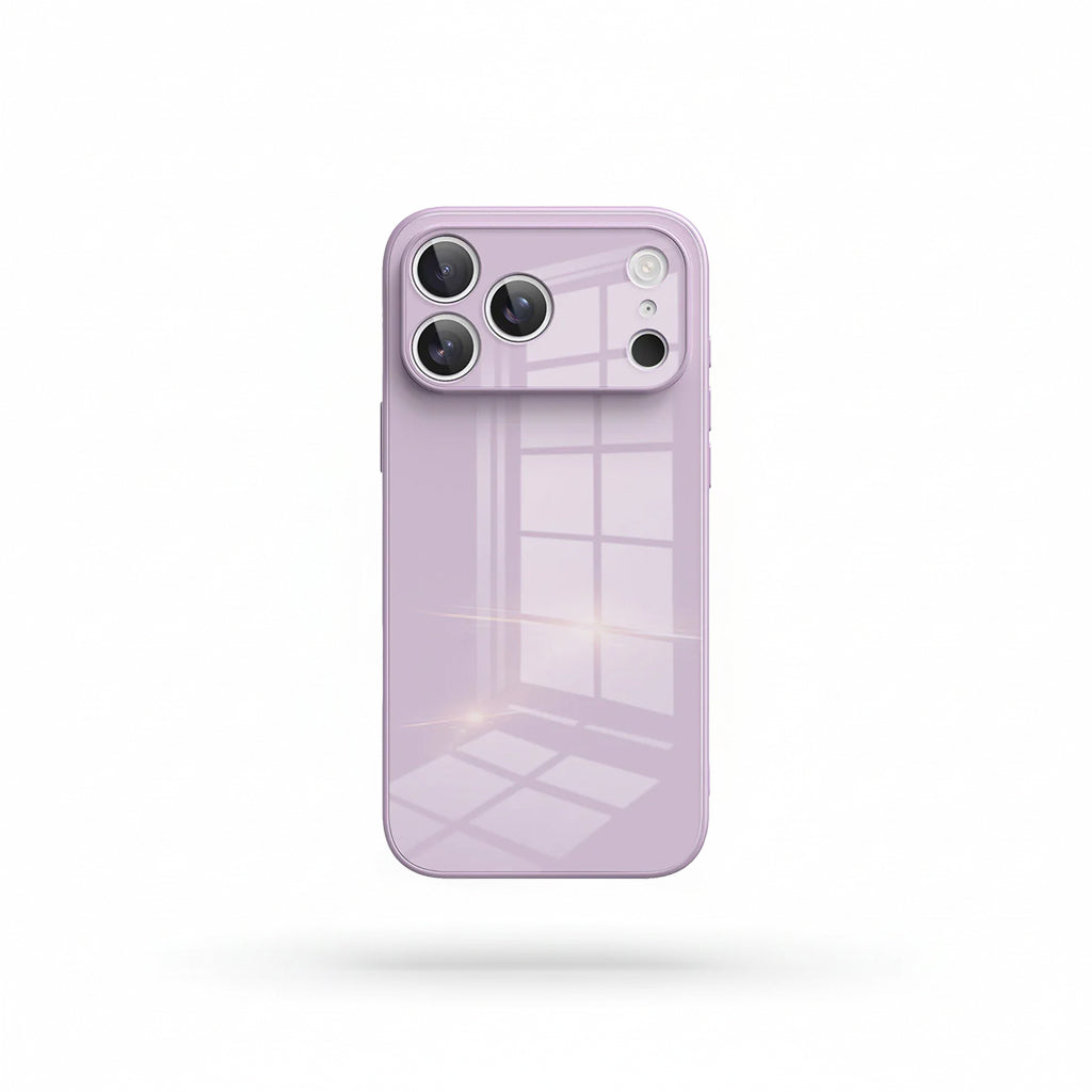 Lily Light Purple Glass Silicone IPhone Case